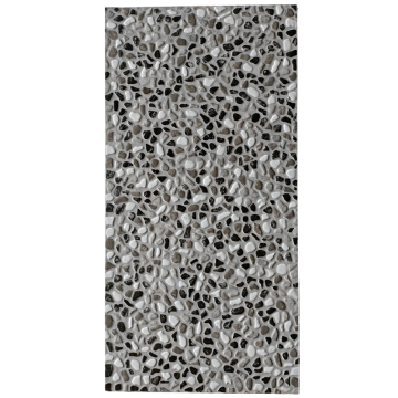 Grey Marble Look Porcelain Floor Tiles - 300x600mm Waterproof Removable Textured Tile Stickers