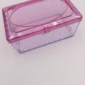 mini boîte de rangement en plastique transparent