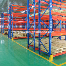 Blue and orange pallet rack type warehouse arrangement rack unit