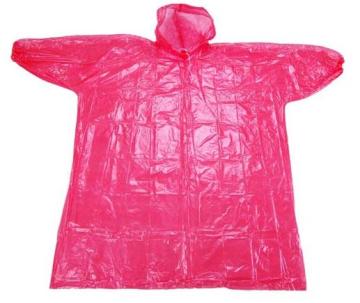 red Ladies Disposable Raincoat