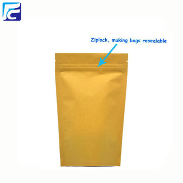 Túi giấy kraft Ziplock có cửa sổ rõ ràng