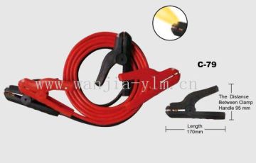 Led lighted booster cable