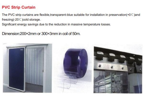 Freezer Refrigeration Colour PVC polar/standard/standard ribbed/polar ribbed Strip Curtain