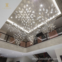 Shopping mall lobby hotel lobby large chandelier Diamond silver chandelier popular technology chandelier