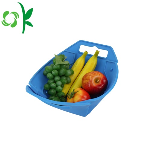 Silicone rau Grocery giỏ trái cây giỏ gấp