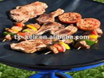 non-stick skottel liner / round bbq grill mat- 48cm in diameter, ptfe coated both sides