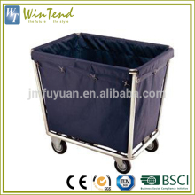 Clothes laundry hamper trolley, dirty linen hotel laundry trolley