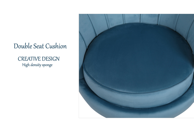 Velvet Leisure Petal Shaped Sofa Chair Nail Salon Spa Massage Chair