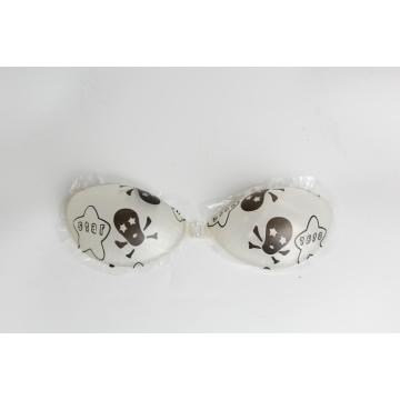 Flower printed invisible Push up silicone bra