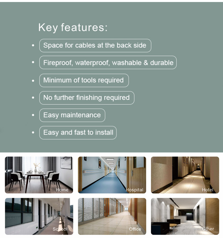P68-A, PVC Baseboard Profile 68mm Decorative Wall Skirting Protector Skirting Board Coat Accessories OEM Customized