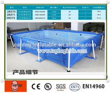 0.9mm pvc metal frame swimming pool ,metal rectangular frame swimming pool , frame swimming pool