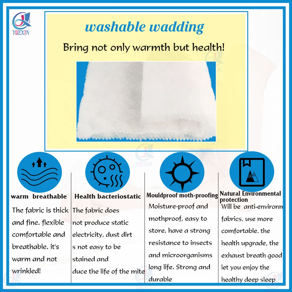 China Manufacturer Washable Anti-Distortion Polyester Wadding