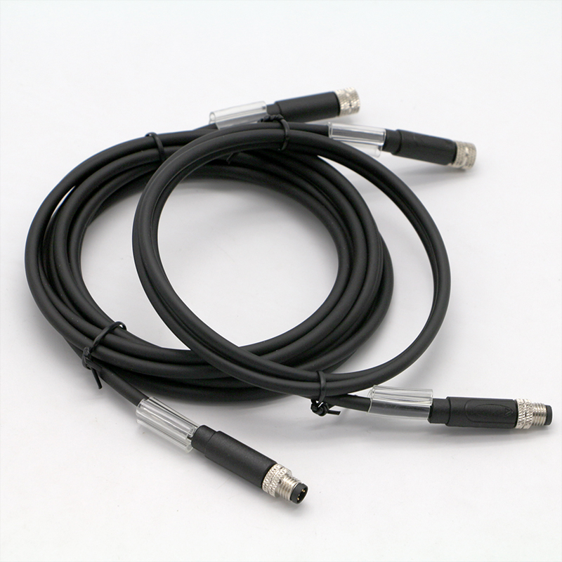 Custom  Waterproof GX12 male socket wire harness circular connector 4pin aviation cable For Car Reversing camera system