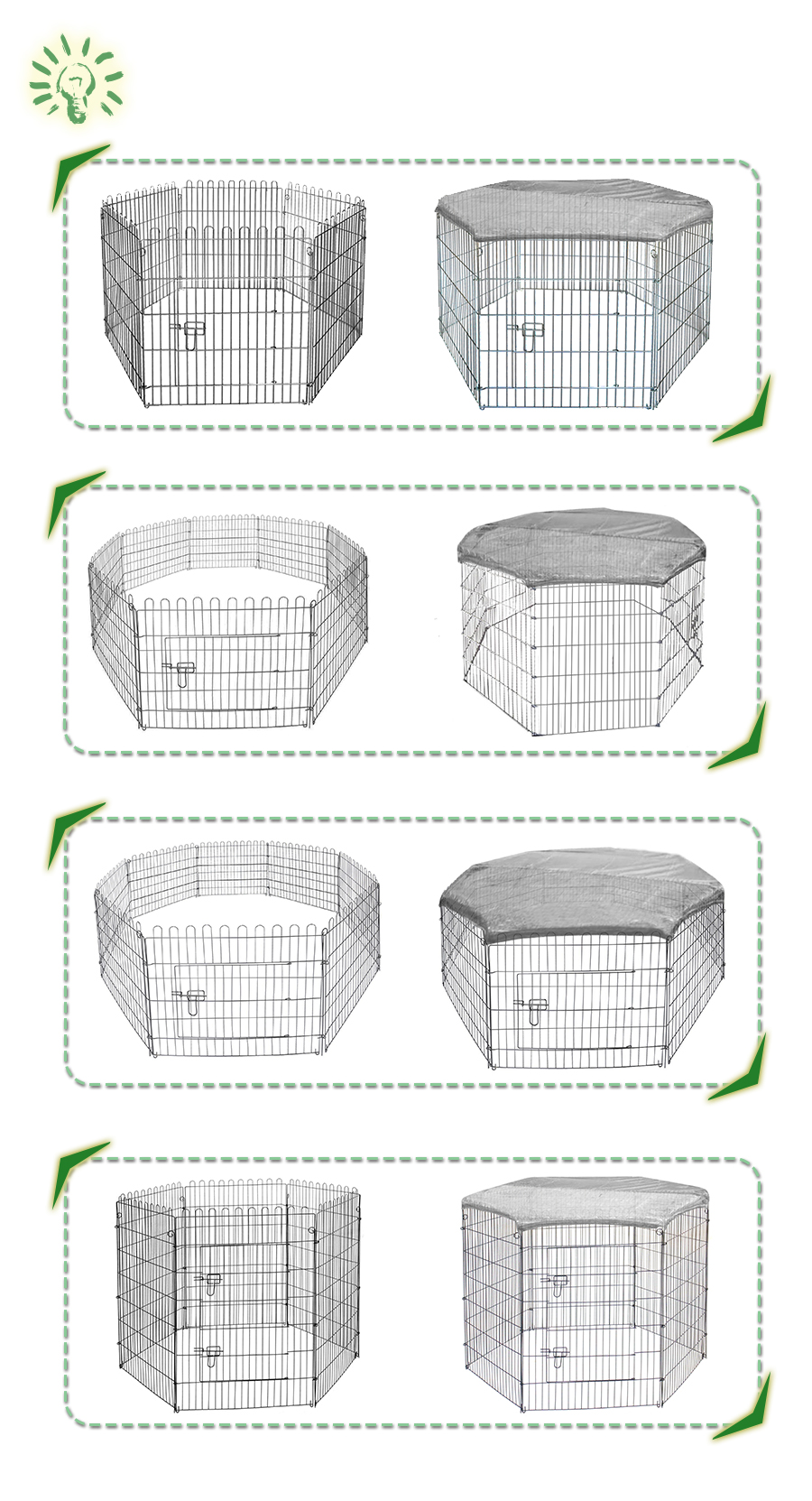 galvanized dog playpen