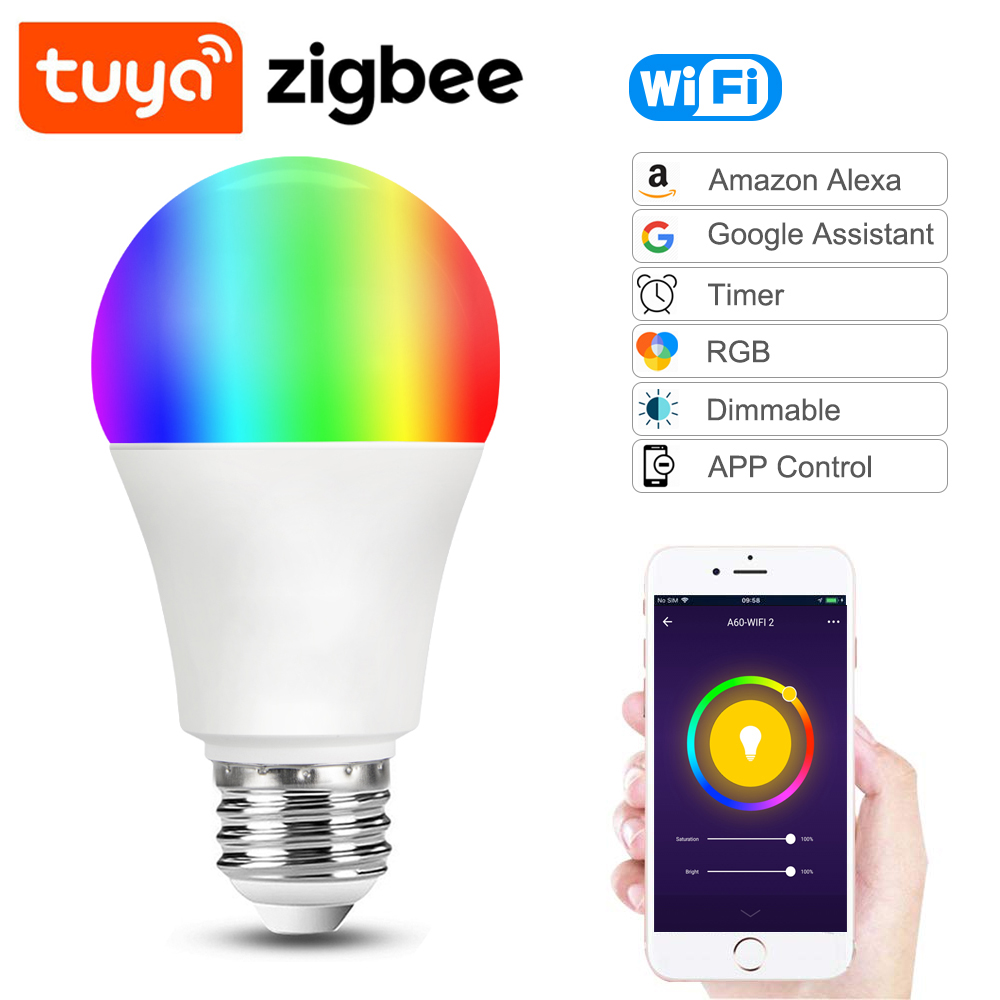 Tuya Alexa Dimmable  Color Inteligente Wifi Led Light 