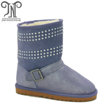 Childrens Long Purple Girls Kids Half Boots