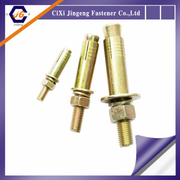 yellow zinc plated bolt anchor standard size anchor bolt fiberglass anchor bolt