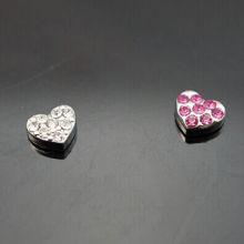 Little heart with various crystal floating charms for lockets