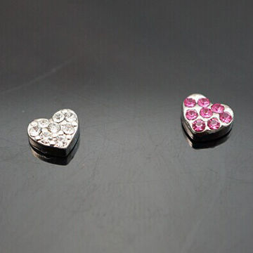 Little heart with various crystal floating charms for lockets