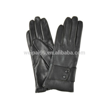 The simple design of business women's sheepskin leather gloves