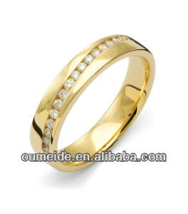 gold plated diamond ring&wedding ring