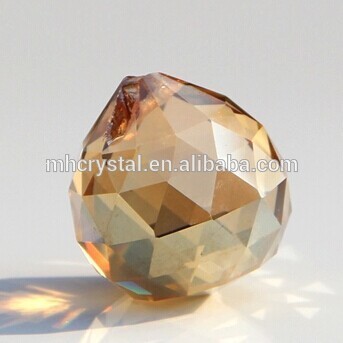 Champagne Faceted Ball Chandelier Crystal Prisms MH-12827