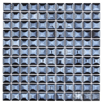3D Black Iridescent Mosaic Tile