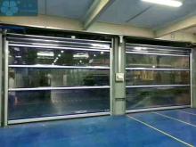 Transparent plastic roller shutter door