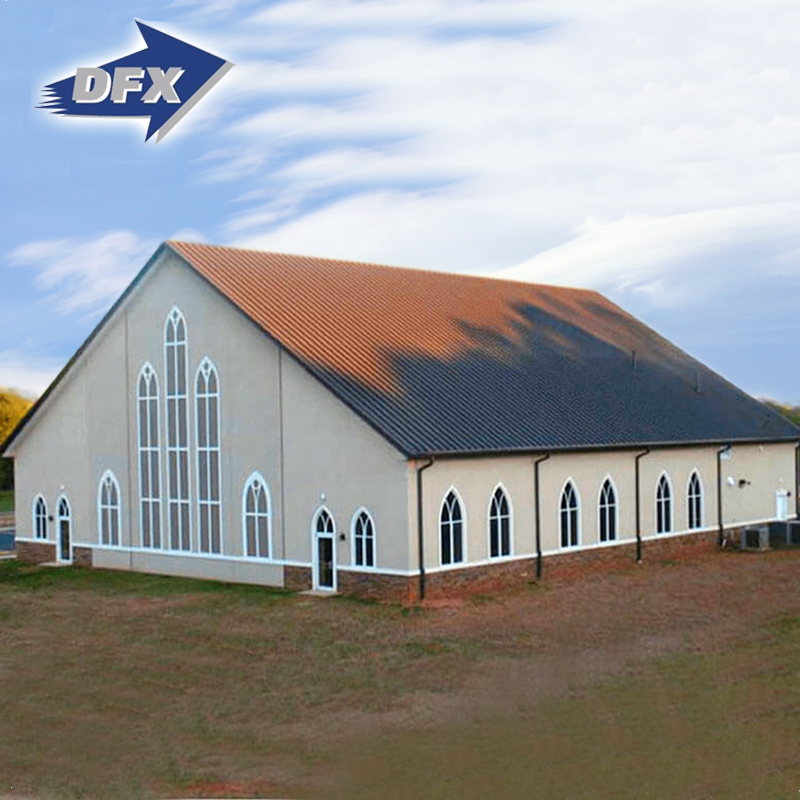 Metal Frame Prefabricated Large & Small Steel Structure Church Buildings