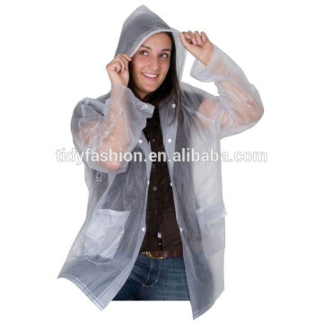 Hooded Transparent PVC Raincoat