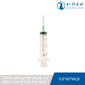 30ml Sterile Luer Lock Syringe with Central Tip