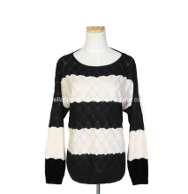 Lady Knitting Apparel Jacquard Pullover (SZWA-0938)