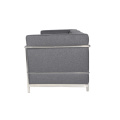 Contemporary Le Corbusier LC2 3 Seater Fabric Sofa