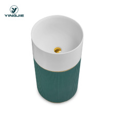 Washroom Products: Hand Wash Basin Solid Surface Pedestal Sink