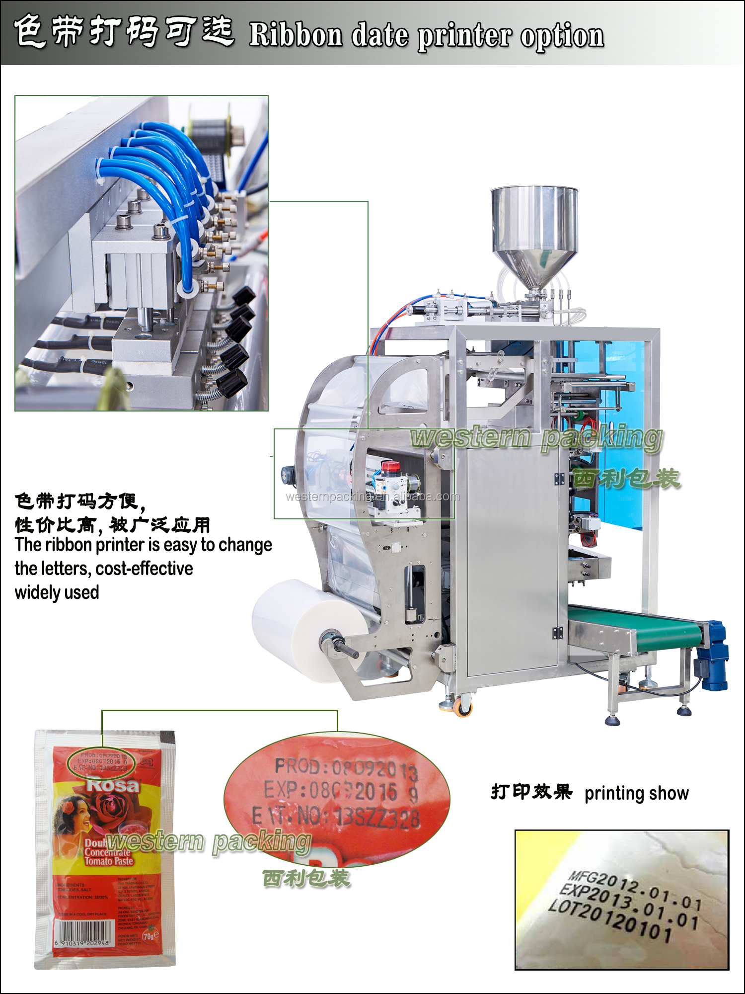 liquid sachet packing machine multi lanes