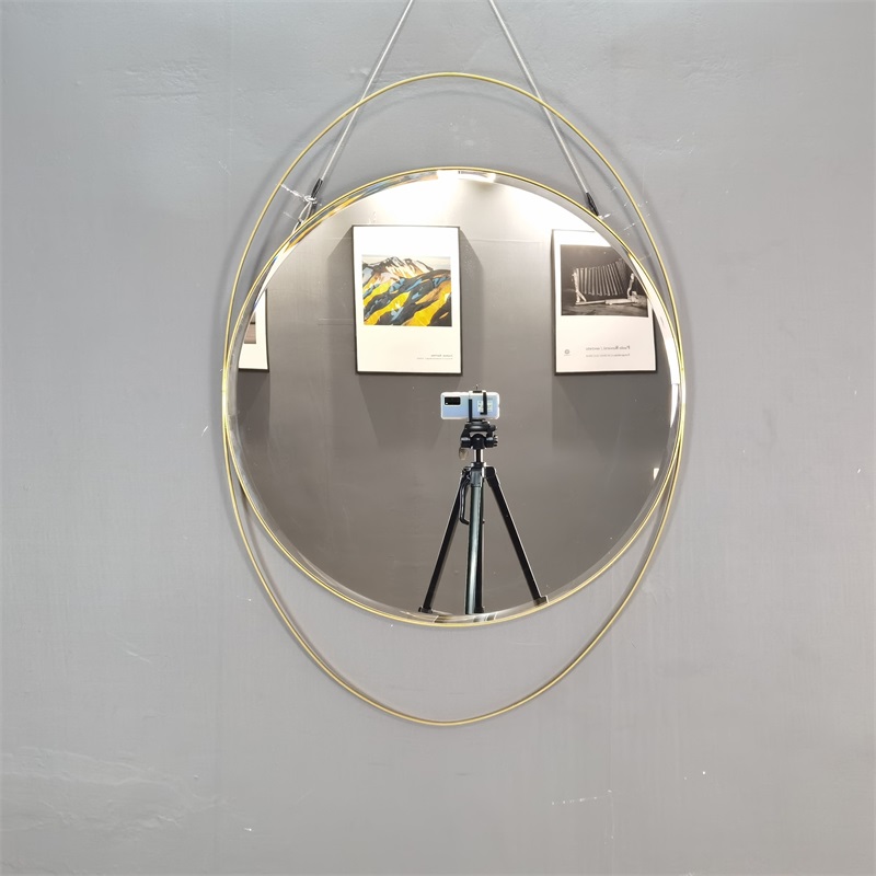 Specchio in metallo con cornice dorata MDF Specchio camera da letto