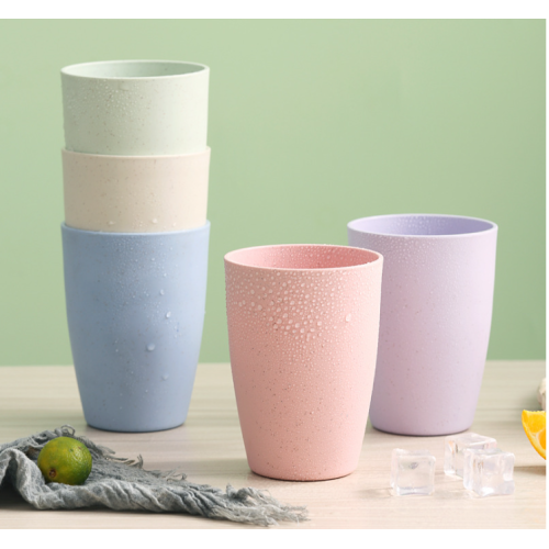 4 Pairs Wheat Straw Drinking Cup Set