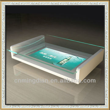 customized acrylci led clear lcd coin cash tray display