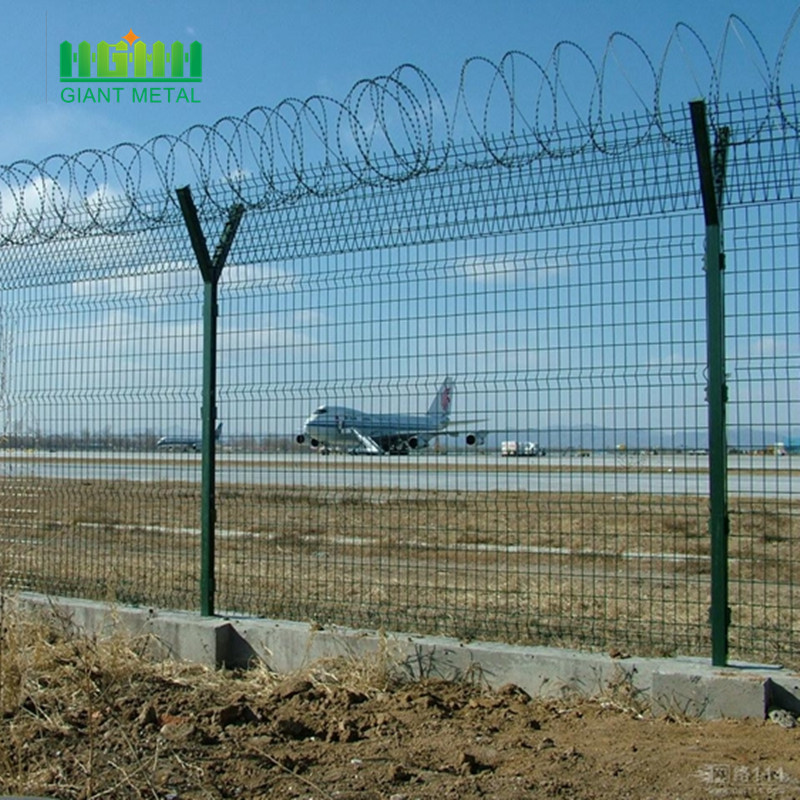 Airport Fence with razor wire