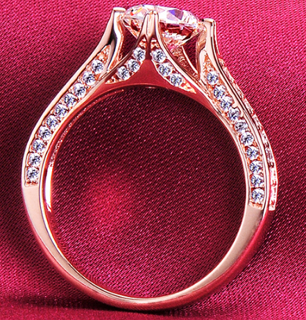 New wholesale Factory price Moissanite diamond 18 k Gold wedding ring engagement band for woman gift