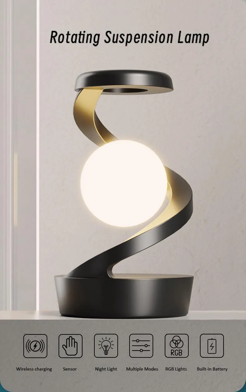 Elegant Desktop Rotating Suspension Lamp for Stress Relief and Decor