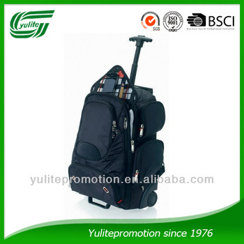 Multi-pockets trolley computer backpack