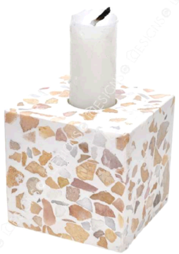 Candle Holders With Marble Finish For Decoration