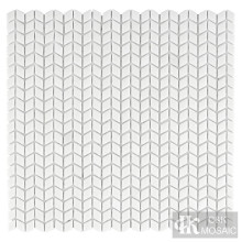 White Diamond Shaped Kitchen Glass Mosaic Tile