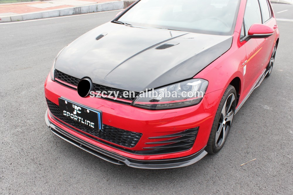 MK7 Carbon Front Bumper Lip for VW GOLF7 GTI R Sport 14UP