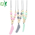 Newest Silicone Leaf Teether Baby Toys Silicone Beads