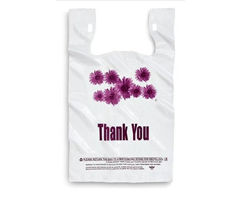 Plastic Thank You Printing Carrier Shopping Bag