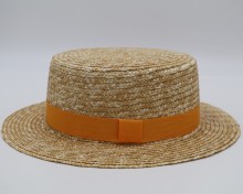 High quality beautiful plain pattern sombrero boater hat straw