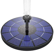 Solar-Powered Floating Fountain Pump with 1500mAh Battery for Small Ponds