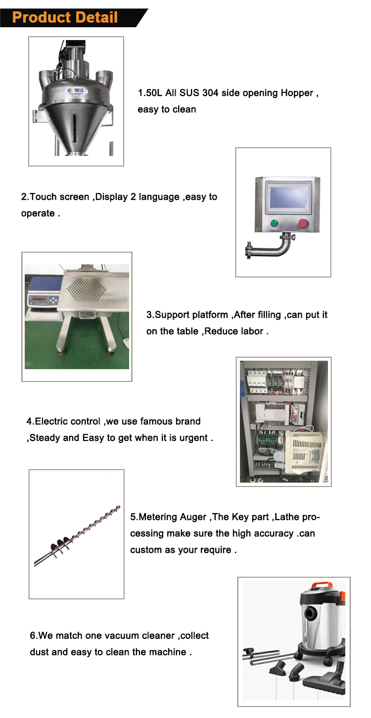 Semi Automatic Auger Dosing Filling Machine for Powder